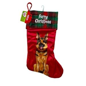 German Shepherd Dog "Furry Christmas" Christmas Holiday Stocking